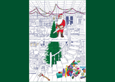 Bespoke, hand drawn, die cut creative and individual Christmas Cards