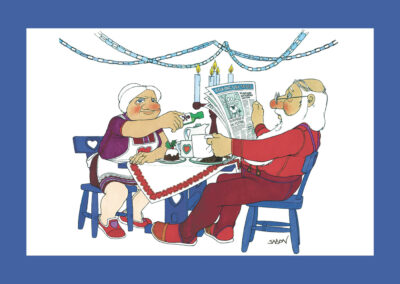 Bespoke, hand drawn, die cut creative and individual Christmas Cards