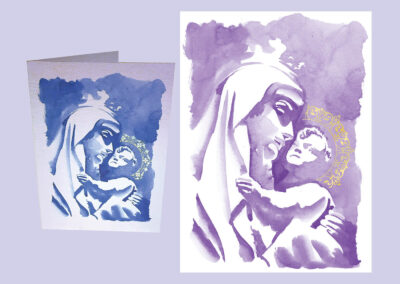 Bespoke, hand drawn, die cut creative and individual Christmas Cards